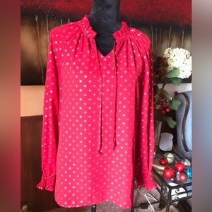 Time and Tru size L woman blouse red